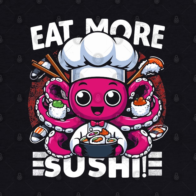 Eat More Sushi, Calamari Chef by SubtleSplit
